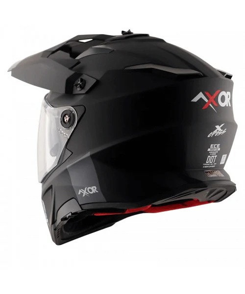 Axor X-Cross Dual Visor Sc Helmet - Dull Black Red - Image 8