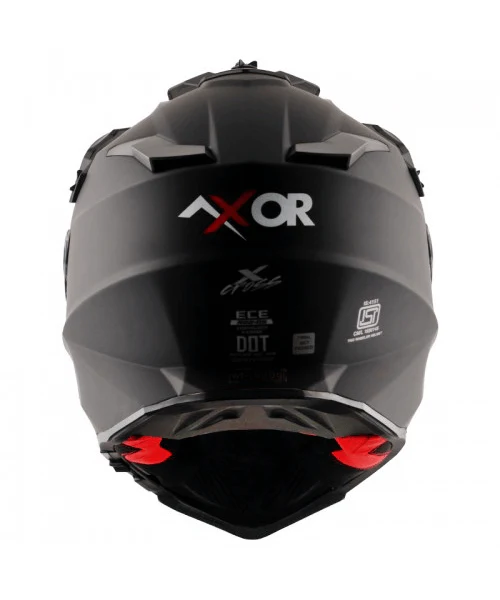 Axor X-Cross Dual Visor Sc Helmet - Dull Black Red - Image 9