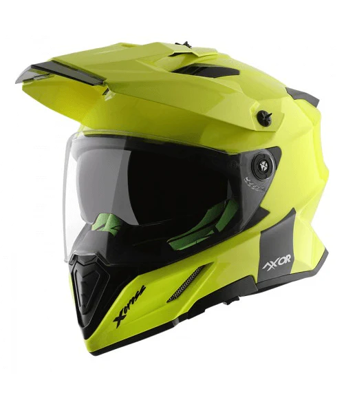 Axor X-Cross Dual Visor Sc Helmet - Neon Yellow Green - Image 2