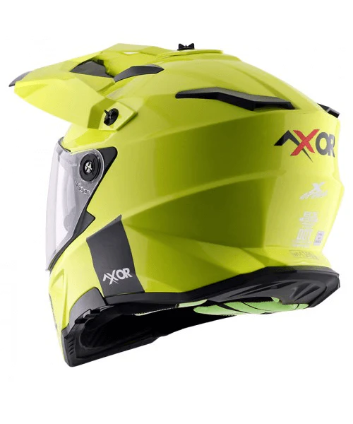 Axor X-Cross Dual Visor Sc Helmet - Neon Yellow Green - Image 7