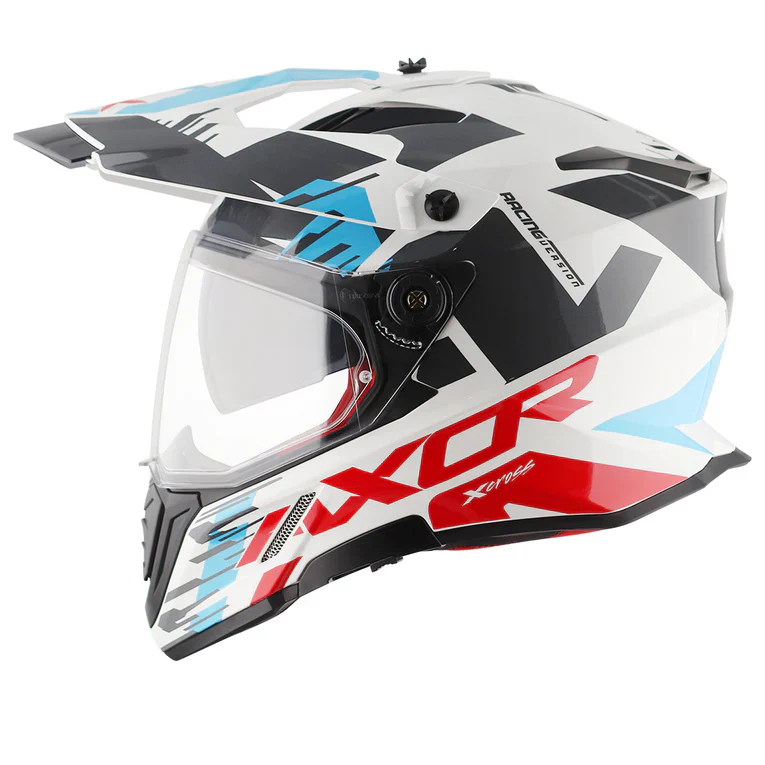 Axor X-cross X1 Dual Visor Helmet - White Red