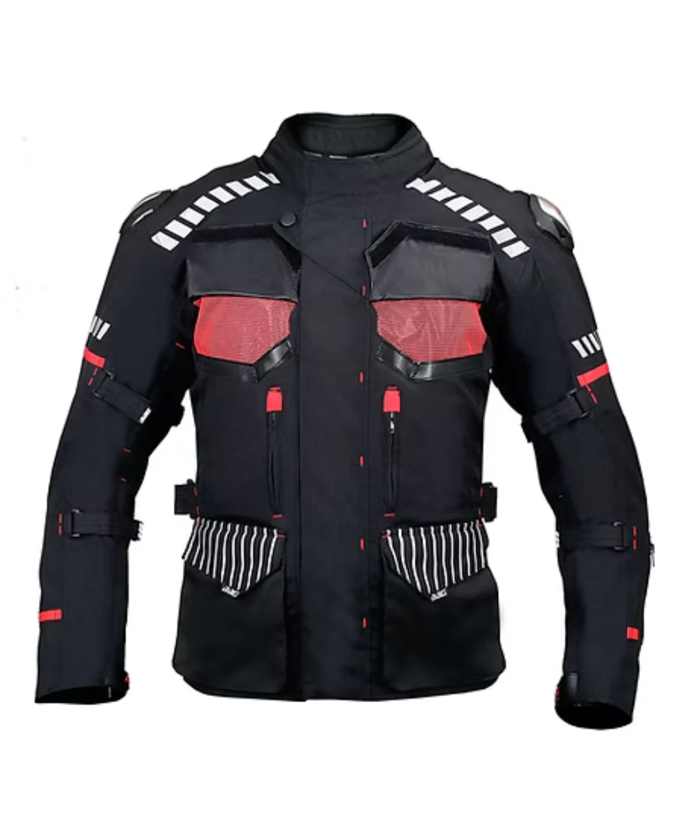BBG Adventure Riding Jacket with Chest Guard - Black - Image 2