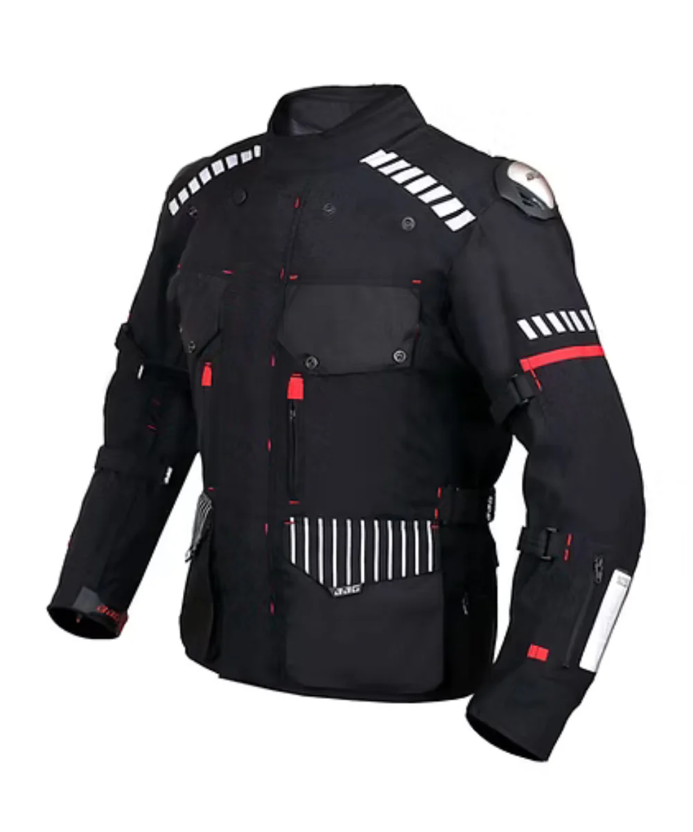 BBG Adventure Riding Jacket with Chest Guard - Black - Image 3