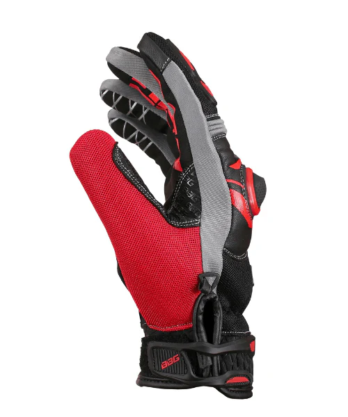 BBG Breeze Riding Gloves - Red - Image 3