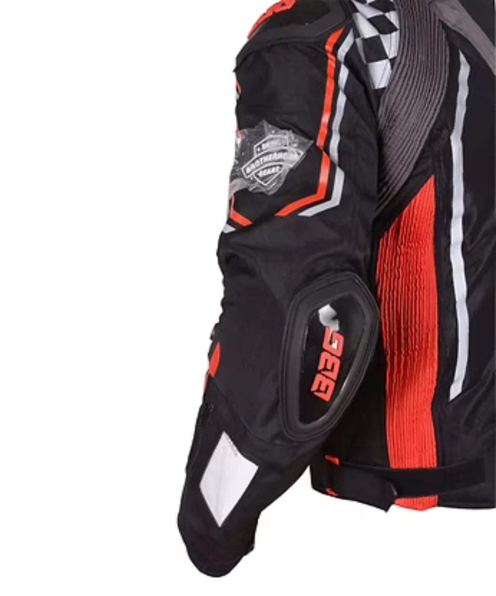 BBG Grand Prix Riding Jacket with Chest Guard - Red - Image 6