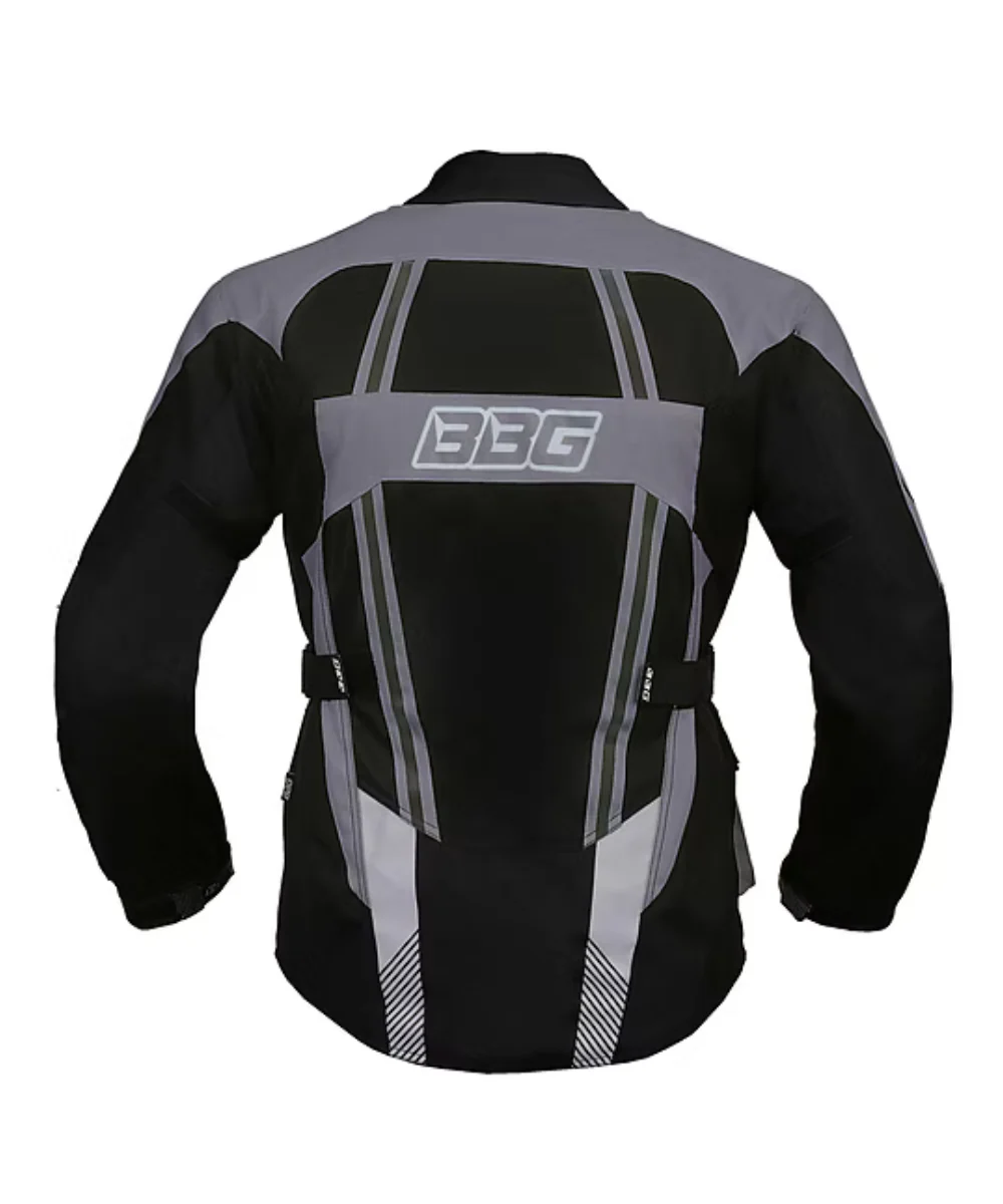 BBG Indiana Adventure Riding Jacket with Chest Guard - Grey - Image 2