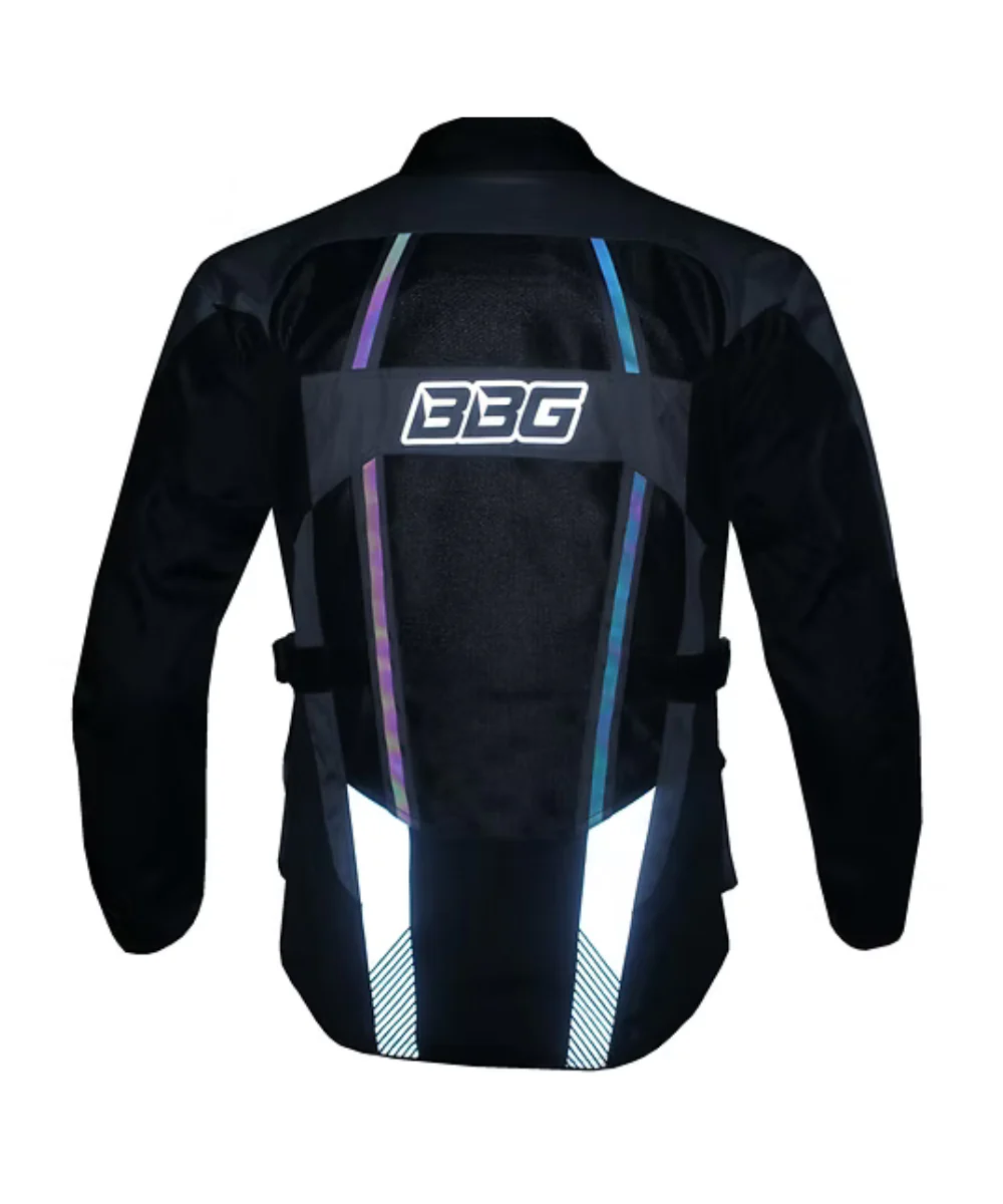 BBG Indiana Adventure Riding Jacket with Chest Guard - Grey - Image 5