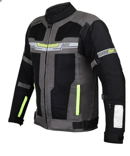 BBG Marshal Motorcycle Riding Jacket with Rain and Thermal Liner - Neon - Image 2