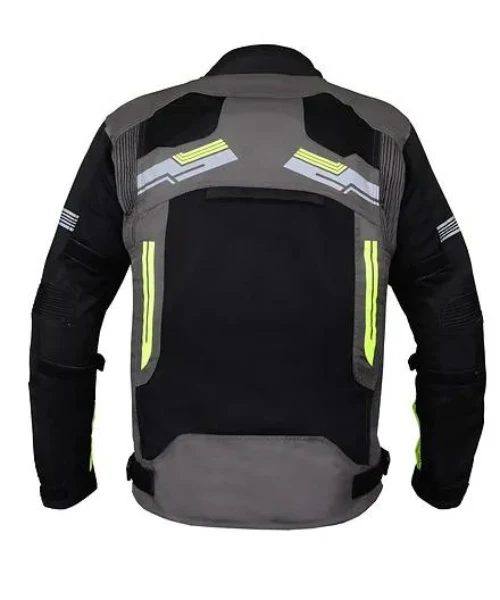 BBG Marshal Motorcycle Riding Jacket with Rain and Thermal Liner - Neon - Image 3
