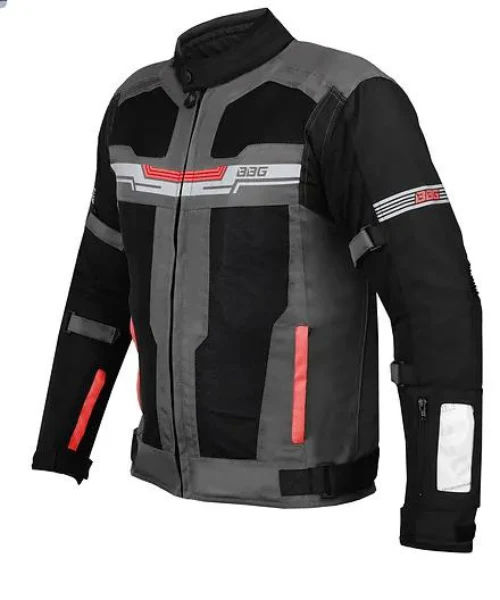 BBG Marshal Motorcycle Riding Jacket with Rain and Thermal Liner - Red - Image 2