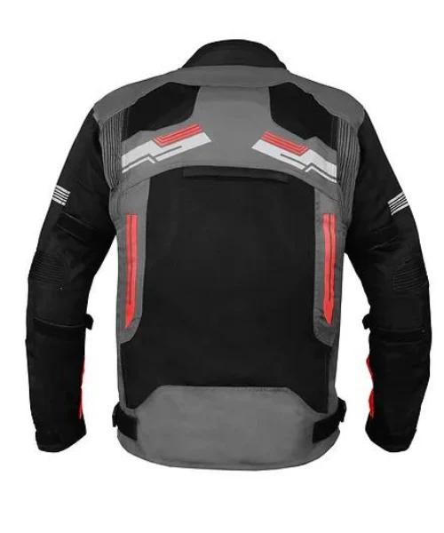 BBG Marshal Motorcycle Riding Jacket with Rain and Thermal Liner - Red - Image 3