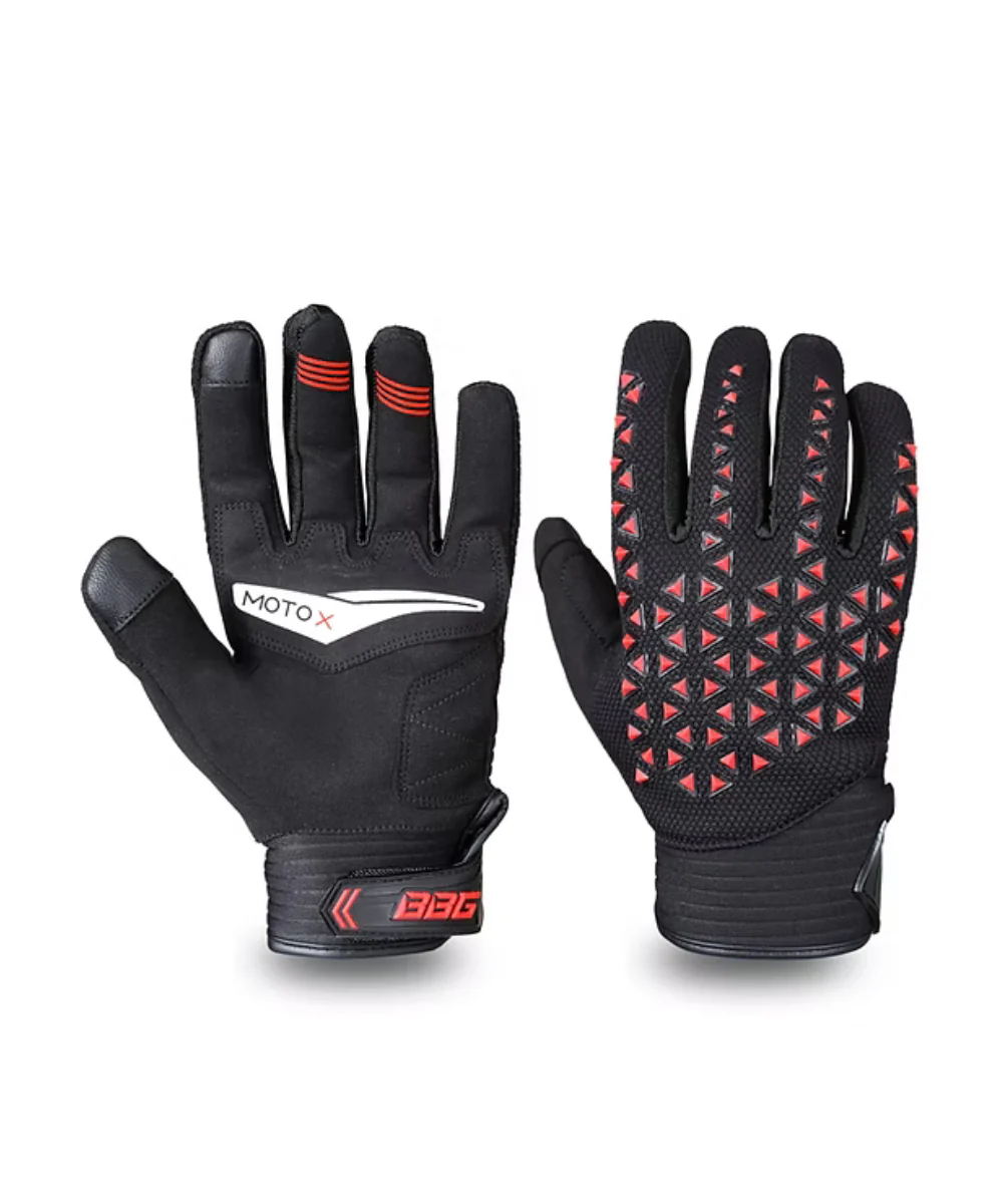 BBG Motocross Riding Gloves - Red