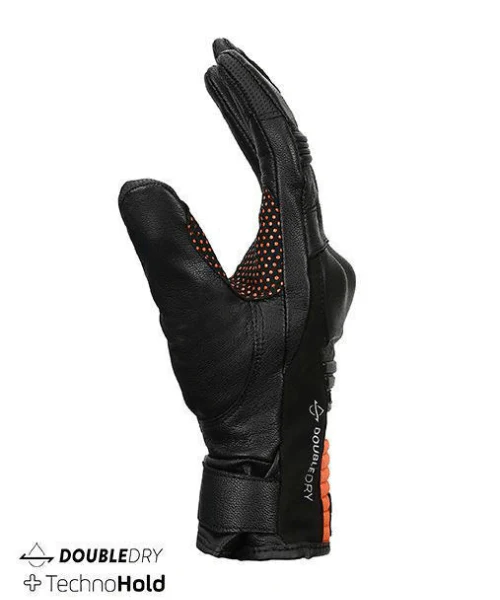 Bikeratti Meridian Waterproof Riding Gloves - Orange - Image 3