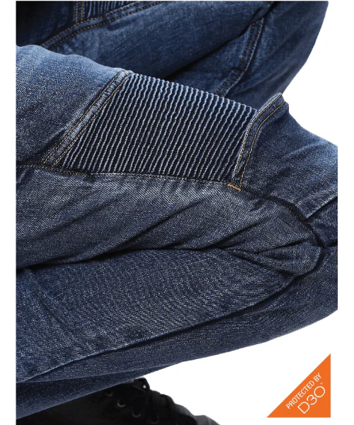 Bikeratti Steam Pro Motorcycling Denim Jeans with Kevlar and D3O Armour - Blue - Image 3