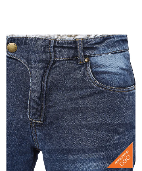 Bikeratti Steam Pro Motorcycling Denim Jeans with Kevlar and D3O Armour - Blue - Image 4