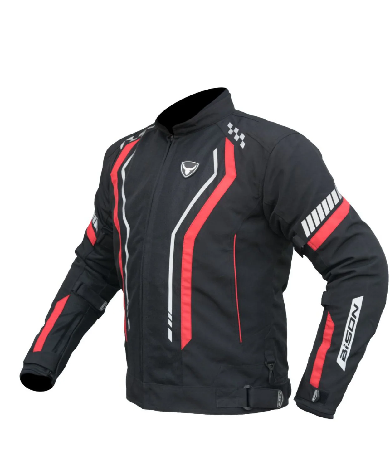 Bison ProGear Air Pro Rriding Jacket - Black Red - Image 2