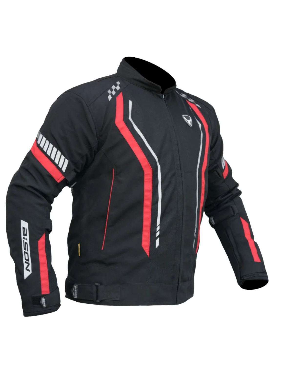 Bison ProGear Air Pro Rriding Jacket - Black Red - Image 3