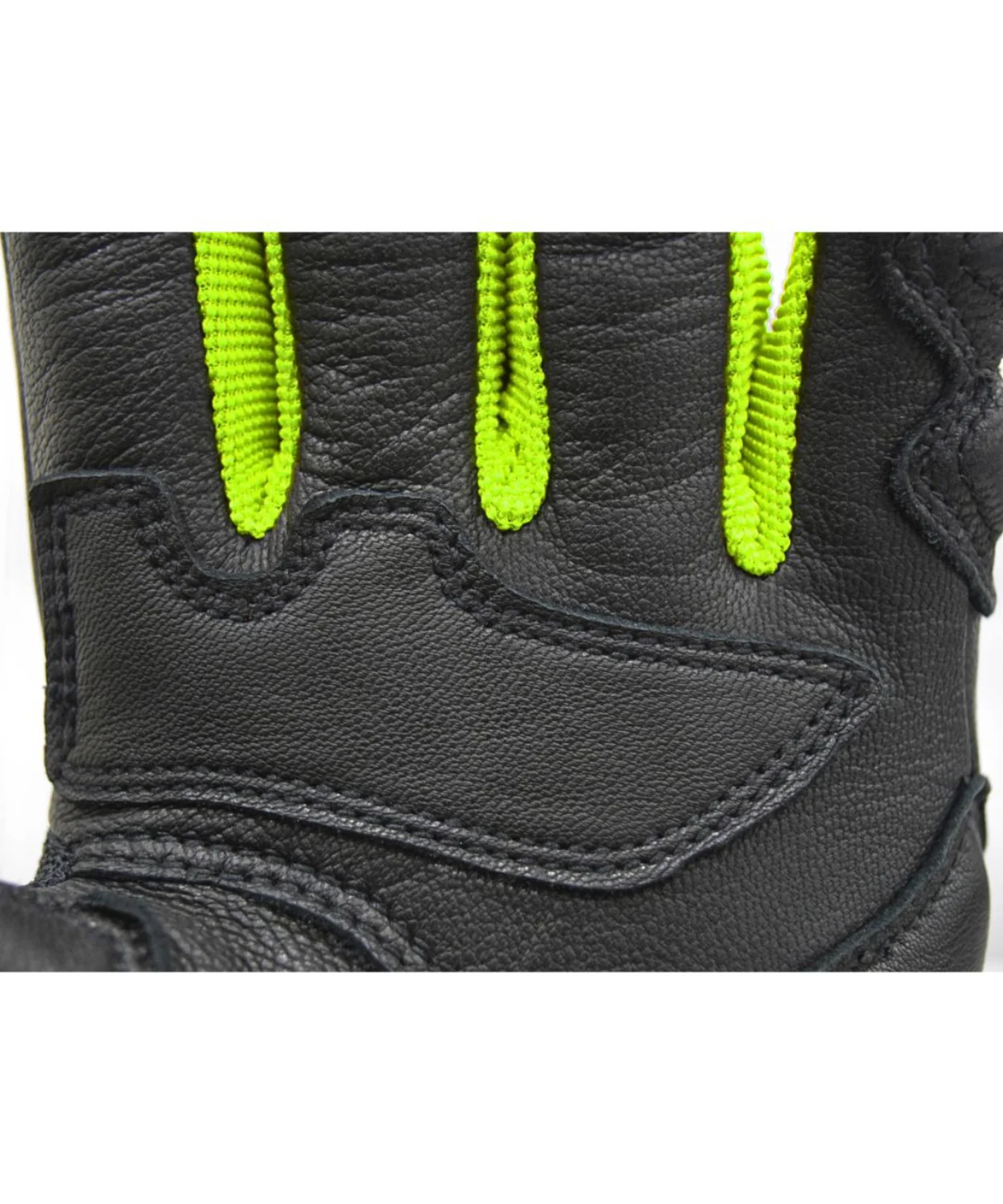 Bison ProGear Air Pro Riding Gloves - Black Hi-Viz Green - Image 10