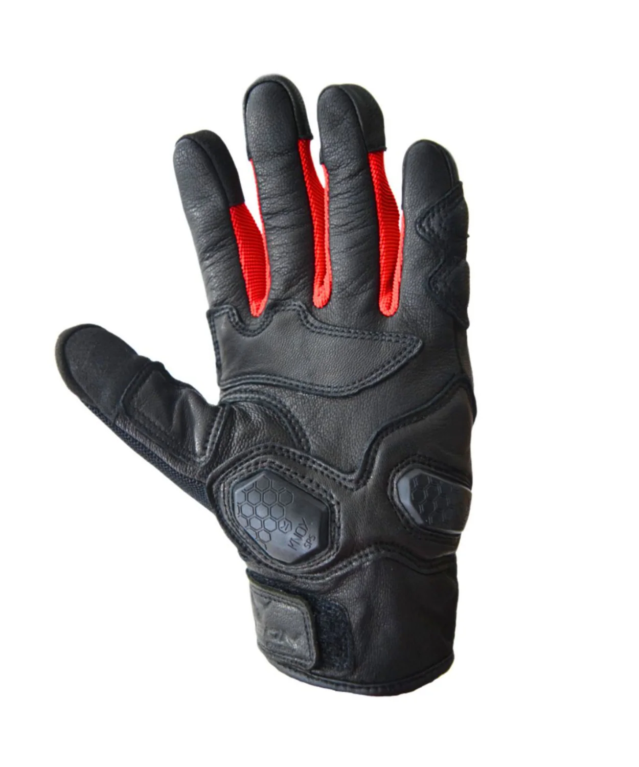 Bison ProGear Air Pro Riding Gloves - Black Red - Image 8