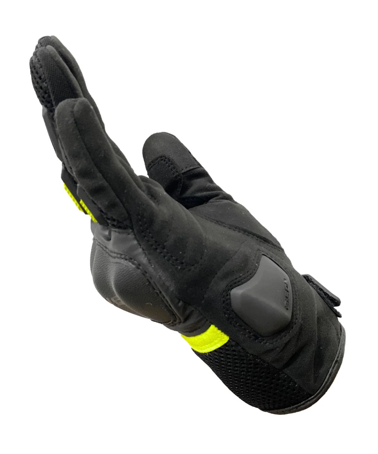 Bison ProGear Acer Riding Gloves - Black Yellow Neon - Image 5