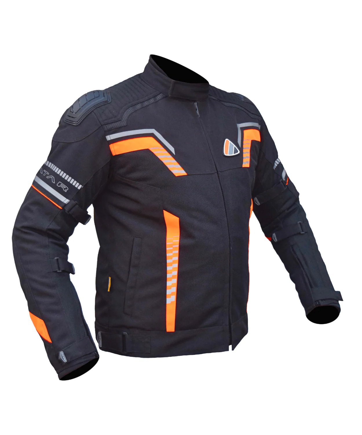 Bison ProGear Avatar V.2 Riding Jacket - Black Hi-Viz Orange - Image 2