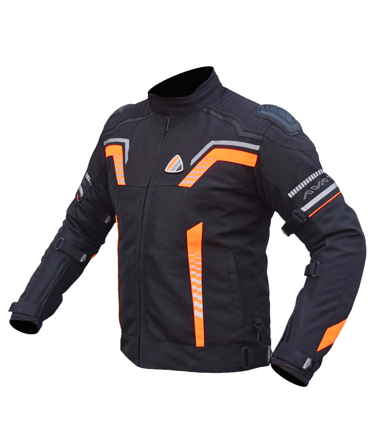 Bison ProGear Avatar V.2 Riding Jacket - Black Hi-Viz Orange - Image 3
