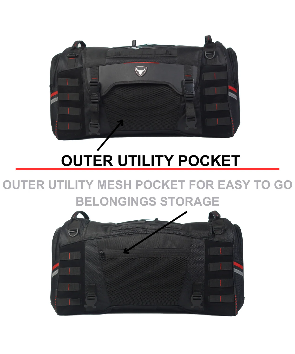 Bison ProGear Camper 50L Tail Bag - Black - Image 5