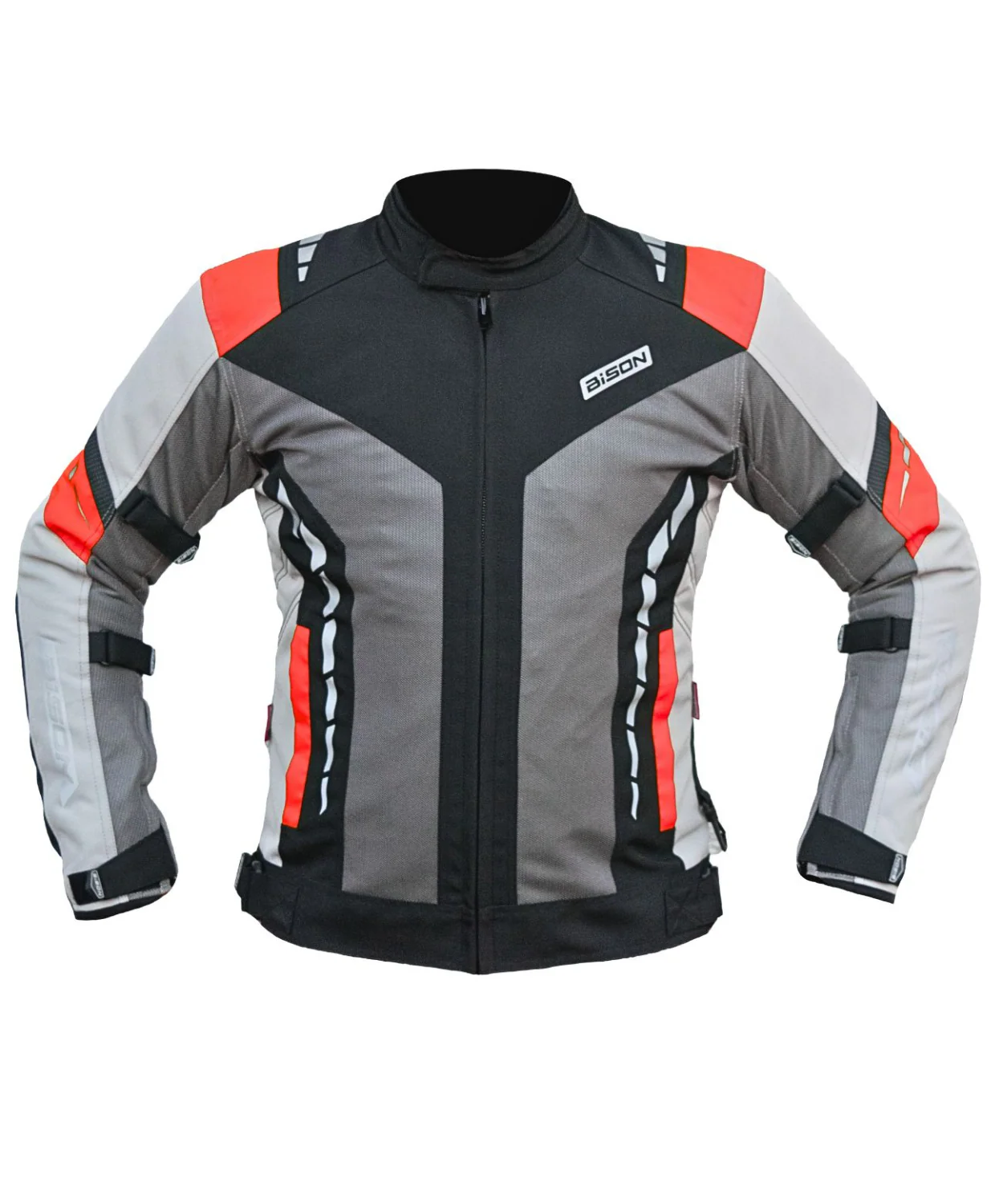 Bison ProGear Masculine V.2 Riding Jacket - Grey Red