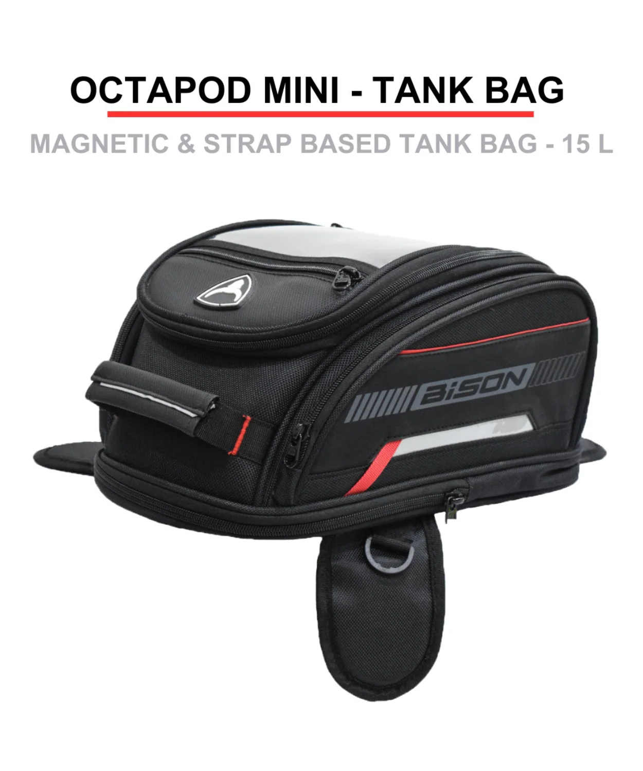 Bison ProGear Octapod Mini Magnetic 15L Tank Bag - Black - Image 2
