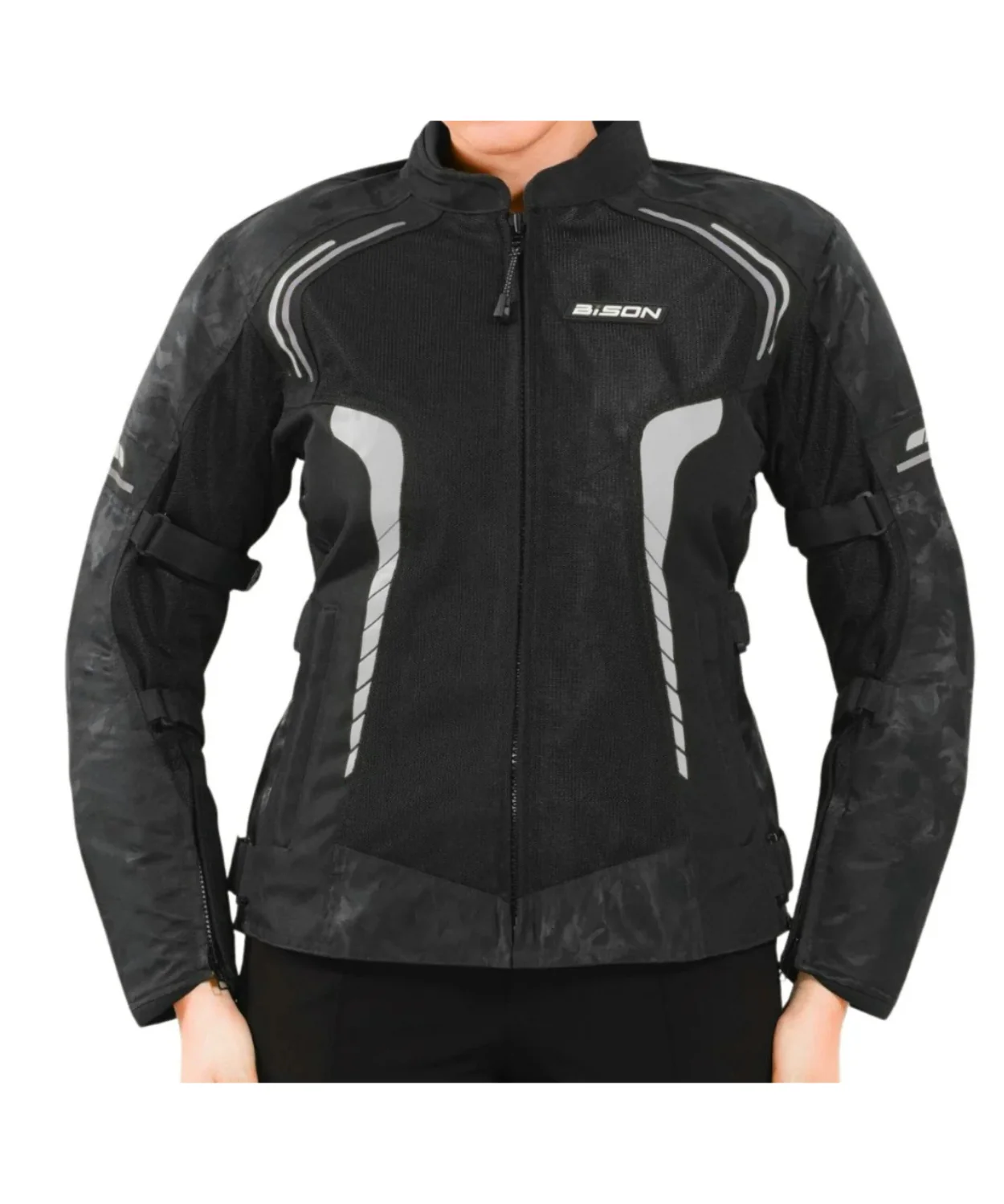 Bison ProGear Phoenix Women Riding Jacket - Hi-viz Grey