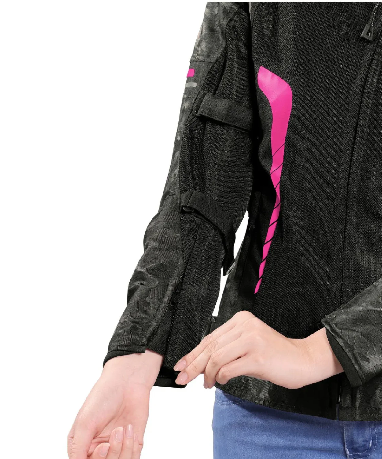 Bison ProGear Phoenix Women Riding Jacket - Hi-Viz Pink - Image 8