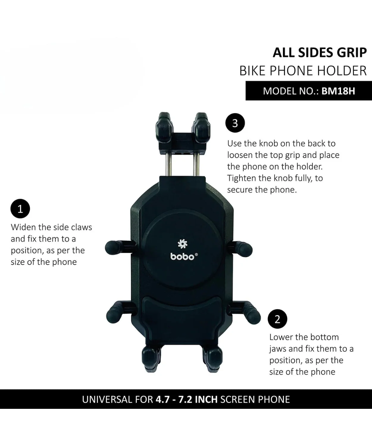 BOBO BM18H Pro Bike Handlebar Anti-Vibration with Fast 15W Wireless Charger & USB-C Charging Module - Image 6