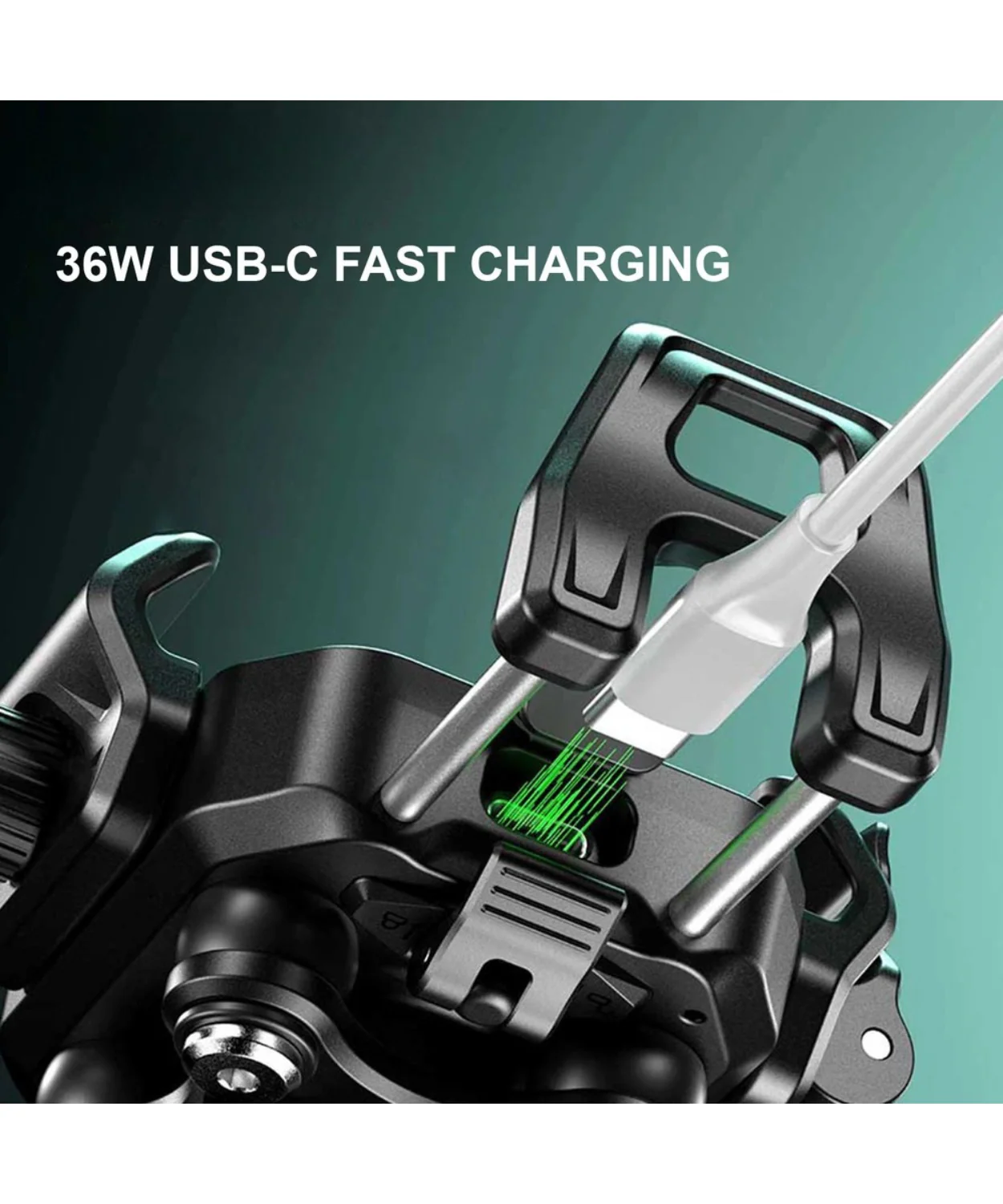 BOBO BM23H Pro Handlebar Mount Anti-Vibration and Anti-Theft with 15W Wireless / 36W USB-C Charger. - Image 7