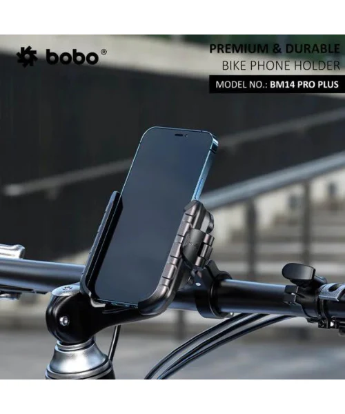 BOBO BM14 PRO PLUS Quick Release with PRO PLUS Vibration Damper Enhanced BM4 PRO PLUS Bike Cycle Phone Holder Motorcycle Mobile Mount - Black - Image 4