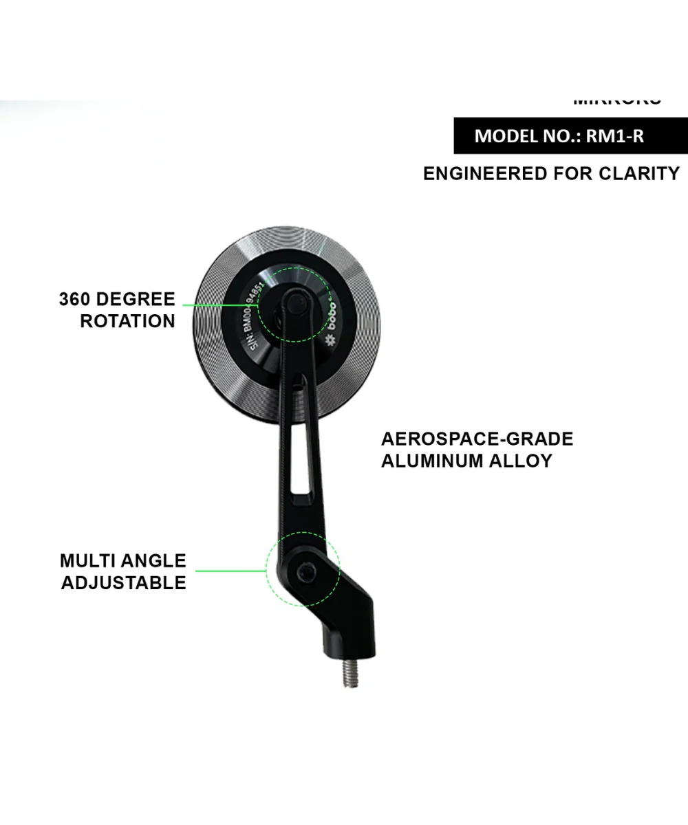 BOBO RM1 R Round Shape Rearview Mirror - Image 3
