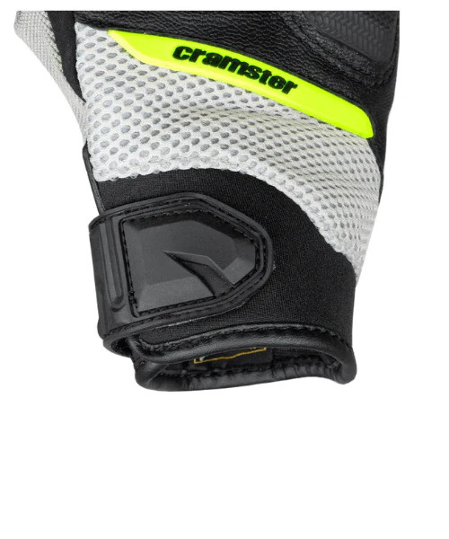 Cramster Breezer Gloves - Light Grey Hi Viz Green - Image 5