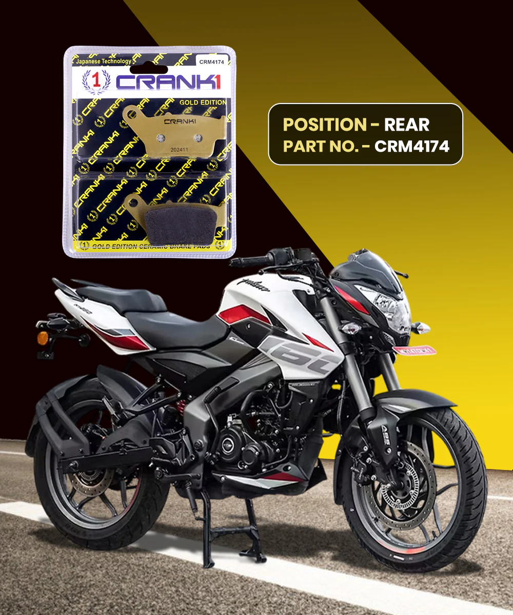 Crank1 Ceramic Brake Pads for Bajaj Pulsar NS 160 BS4 / ABS (2017-2025) - Image 2