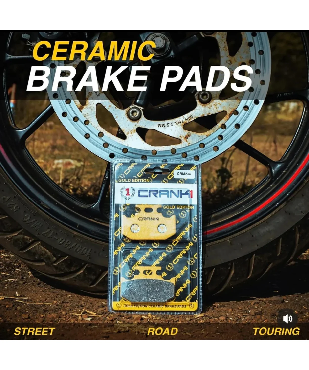 Crank1 Ceramic Brake Pads for Hero XPulse 200 4V/4V Rally - Image 8