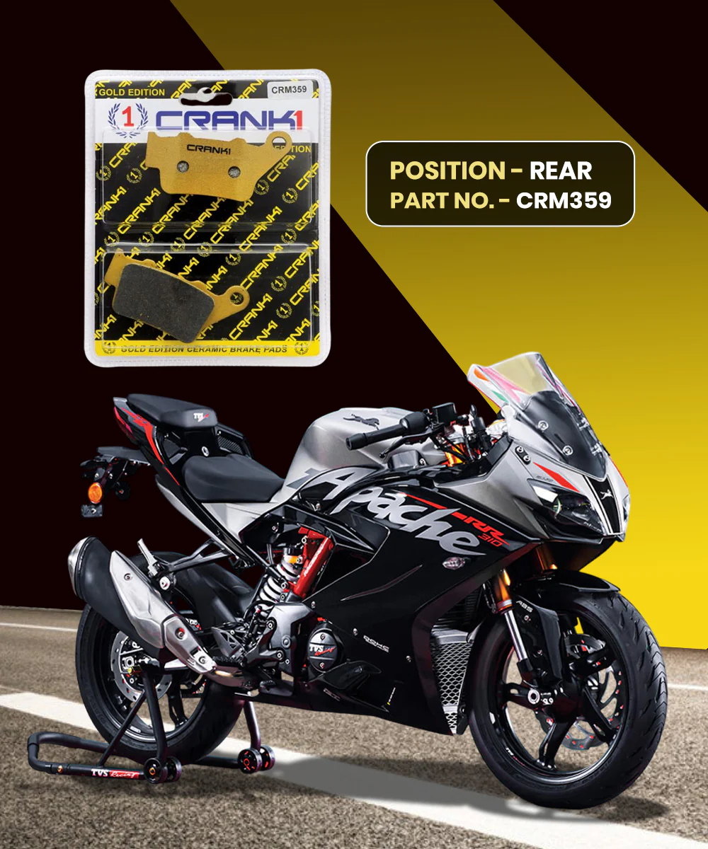 Crank1 Ceramic Brake Pads for TVS Apache RR310 - Image 2