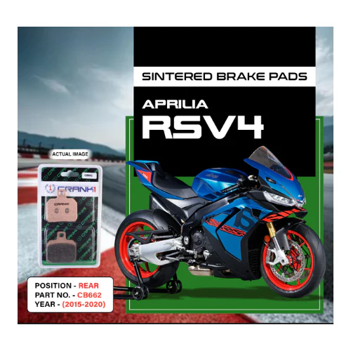 Crank1 Fully Sintered H2 Series Brake Pads for Aprilia RSV4 (2015-2020) - Image 2