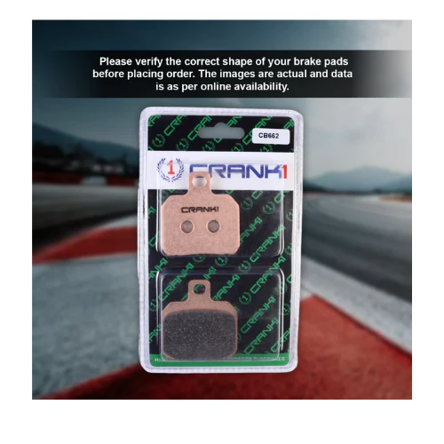 Crank1 Fully Sintered H2 Series Brake Pads for Aprilia Tuono 660 (2020 Onwards) - Image 4