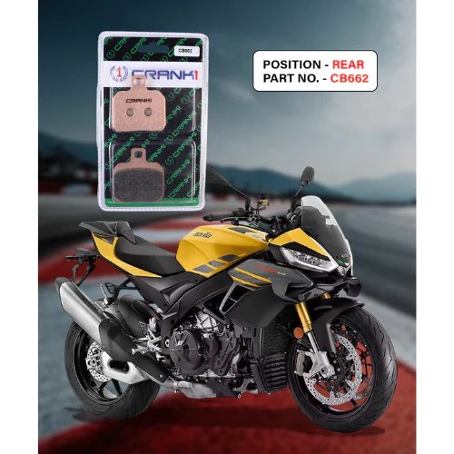 Crank1 Fully Sintered H2 Series Brake Pads for Aprilia Tuono V4 (2021 Onwards) - Image 2