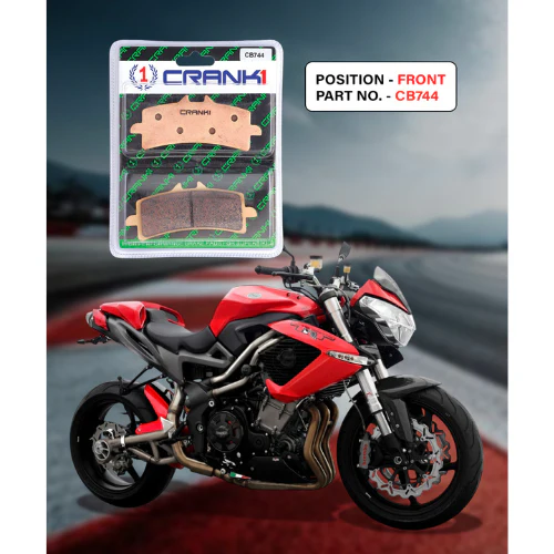 Crank1 Fully Sintered H2 Series Brake Pads for Benelli TNT R (2013 Onwards)