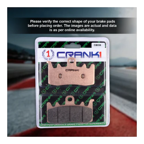 Crank1 Fully Sintered H2 Series Brake Pads for BMW F 900 XR (2020-2023) - Image 3