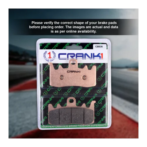 Crank1 Fully Sintered H2 Series Brake Pads for BMW R 1200 GS LC (2017-2019) - Image 2