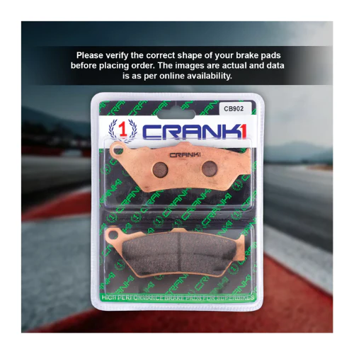 Crank1 Fully Sintered H2 Series Brake Pads for Indian Scout Classic (2017-2021) - Image 3