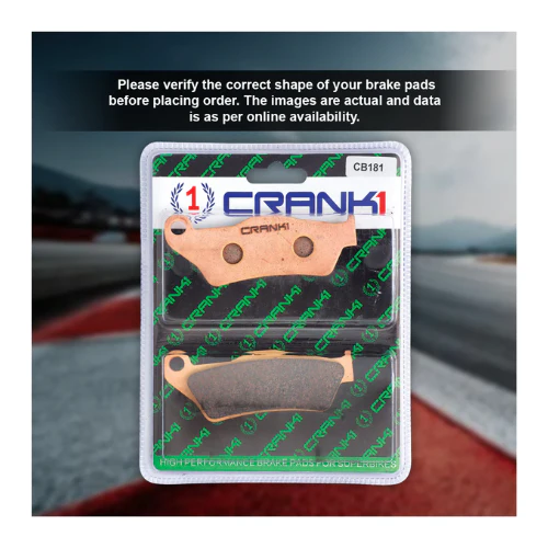 Crank1 Fully Sintered H2 Series Brake Pads for Royal Enfield Thunderbird 350/500 (2013 Onwards) - Image 2