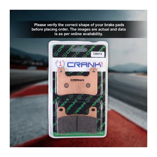 Crank1 Fully Sintered H2 Series Brake Pads for Suzuki Intruder M1800R (2007-2018) - Image 2