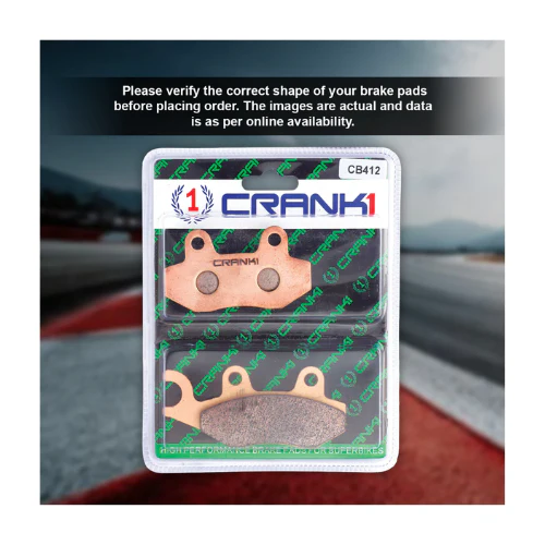 Crank1 Fully Sintered H2 Series Brake Pads for Triumph Bonneville T100 (2017 Onward) - Image 4