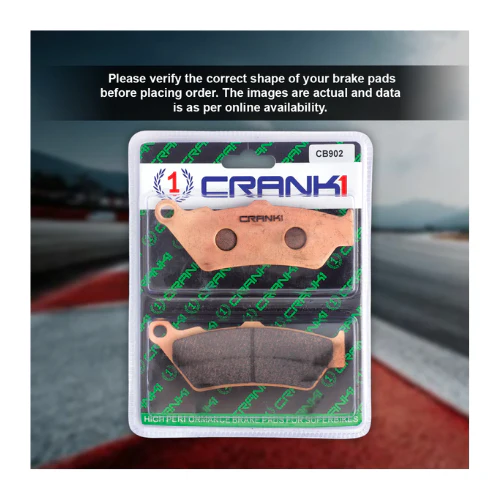 Crank1 Fully Sintered H2 Series Brake Pads for Triumph Scrambler 1200 XE (2019 Onwards) - Image 2